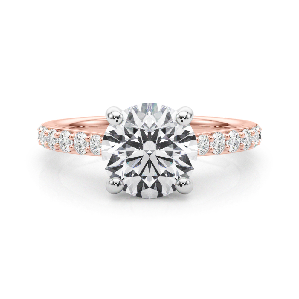 The Theodora Hidden Halo Engagement Ring, set view