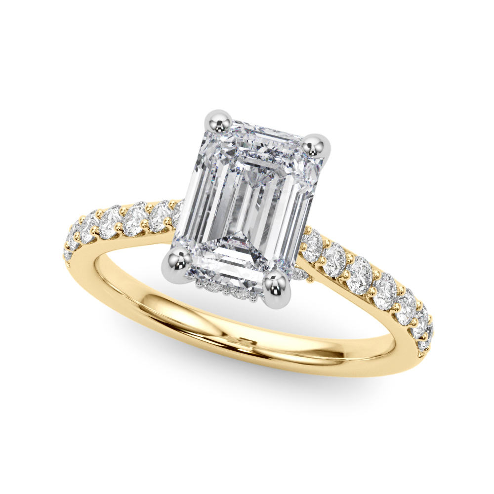 The Odette Hidden Halo Engagement Ring, front view