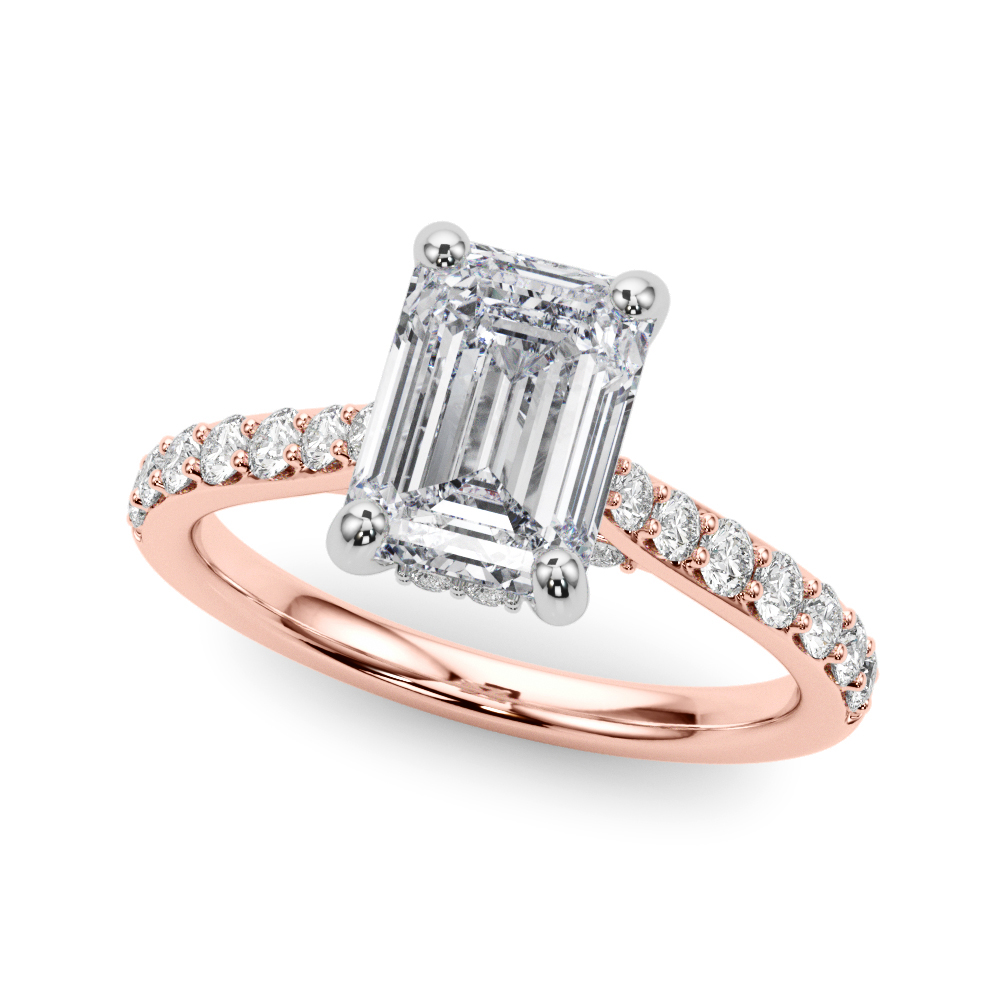 The Odette Hidden Halo Engagement Ring, front view
