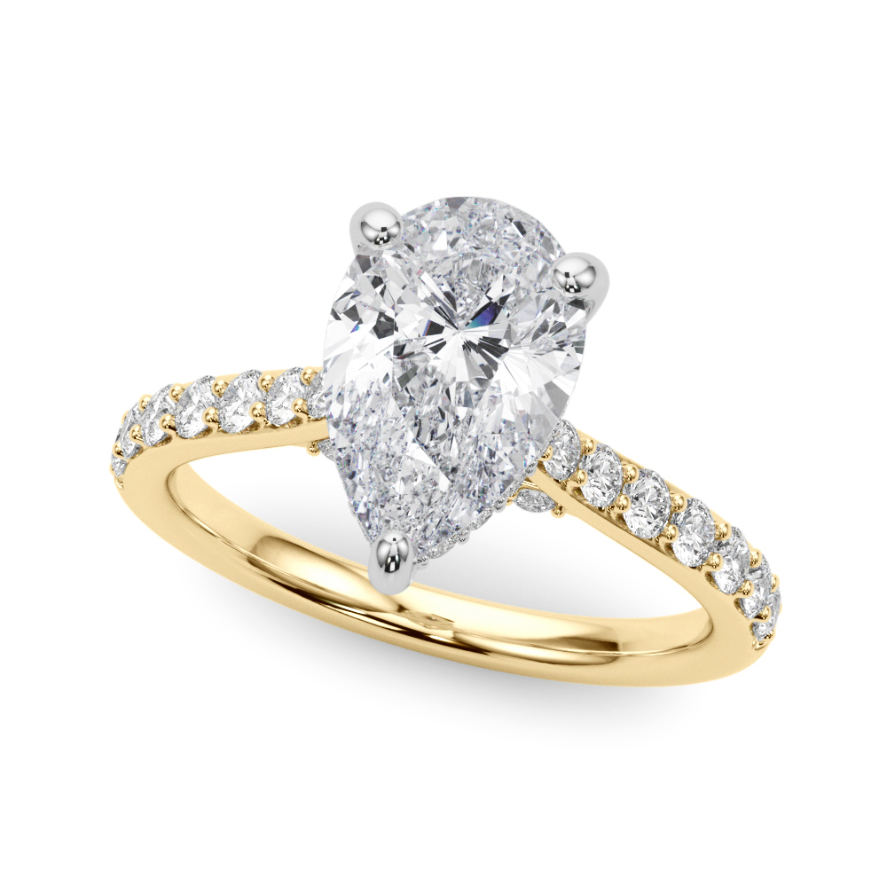 The Alexandra Hidden Halo Engagement Ring, front view