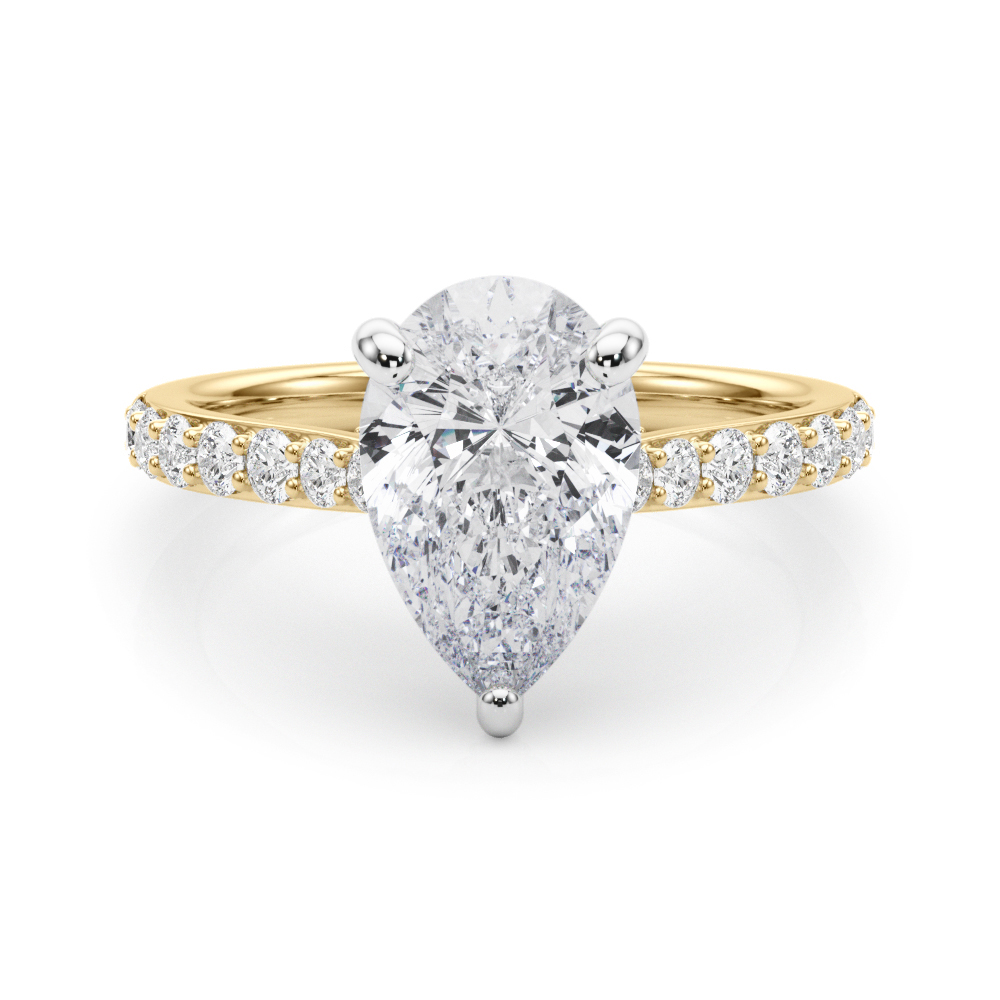 The Alexandra Hidden Halo Engagement Ring, set view