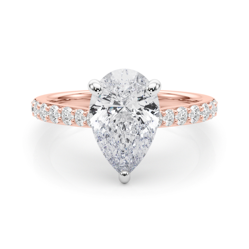 The Alexandra Hidden Halo Engagement Ring, set view
