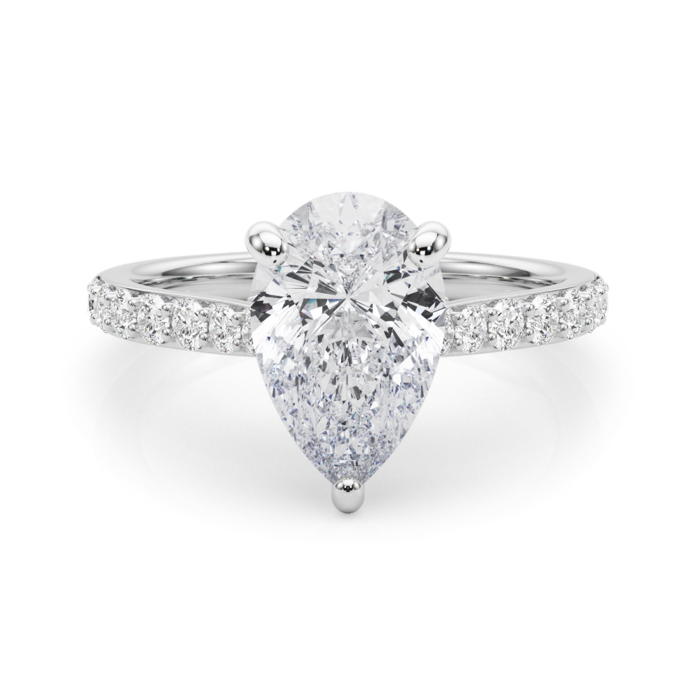 The Alexandra Hidden Halo Engagement Ring, set view