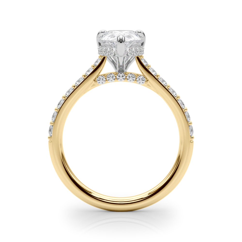 The Alexandra Hidden Halo Engagement Ring, side view