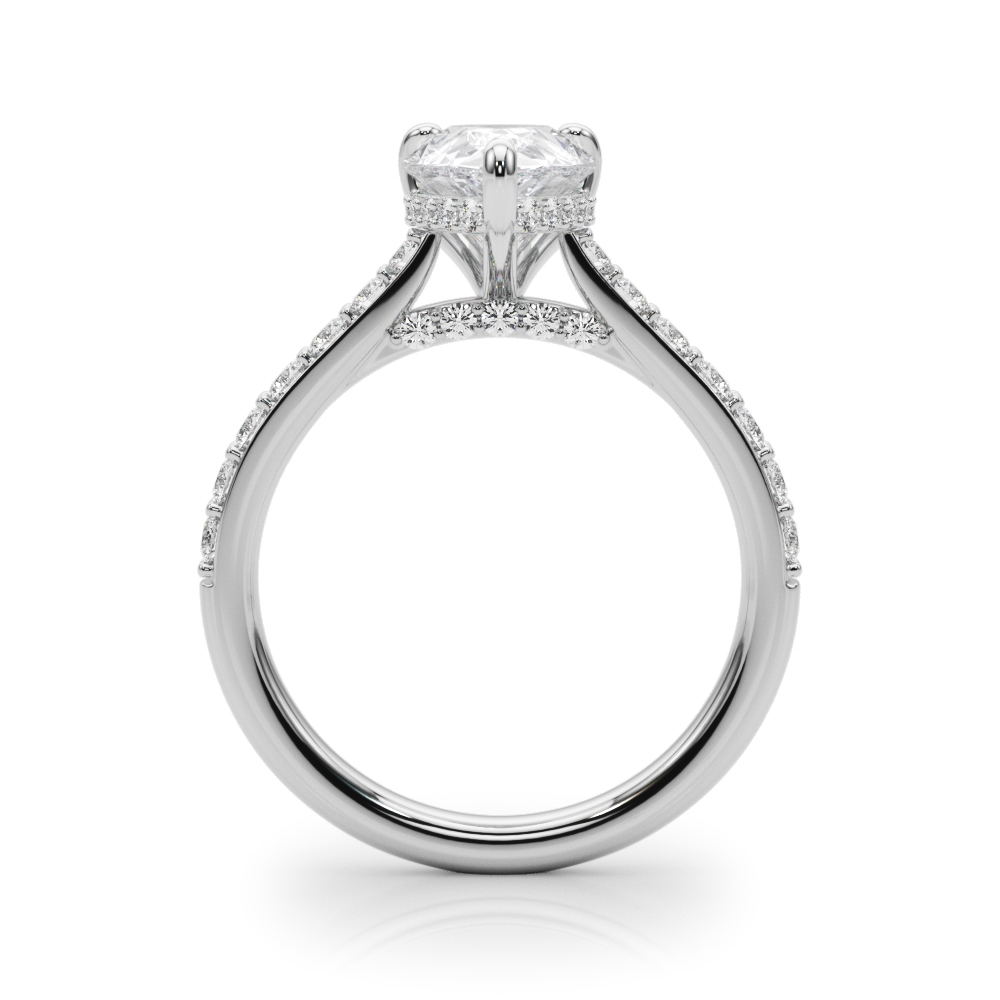 The Alexandra Hidden Halo Engagement Ring, side view