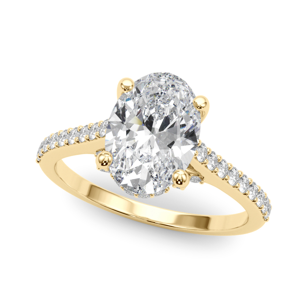 The Vienna Hidden Halo Engagement Ring, front view