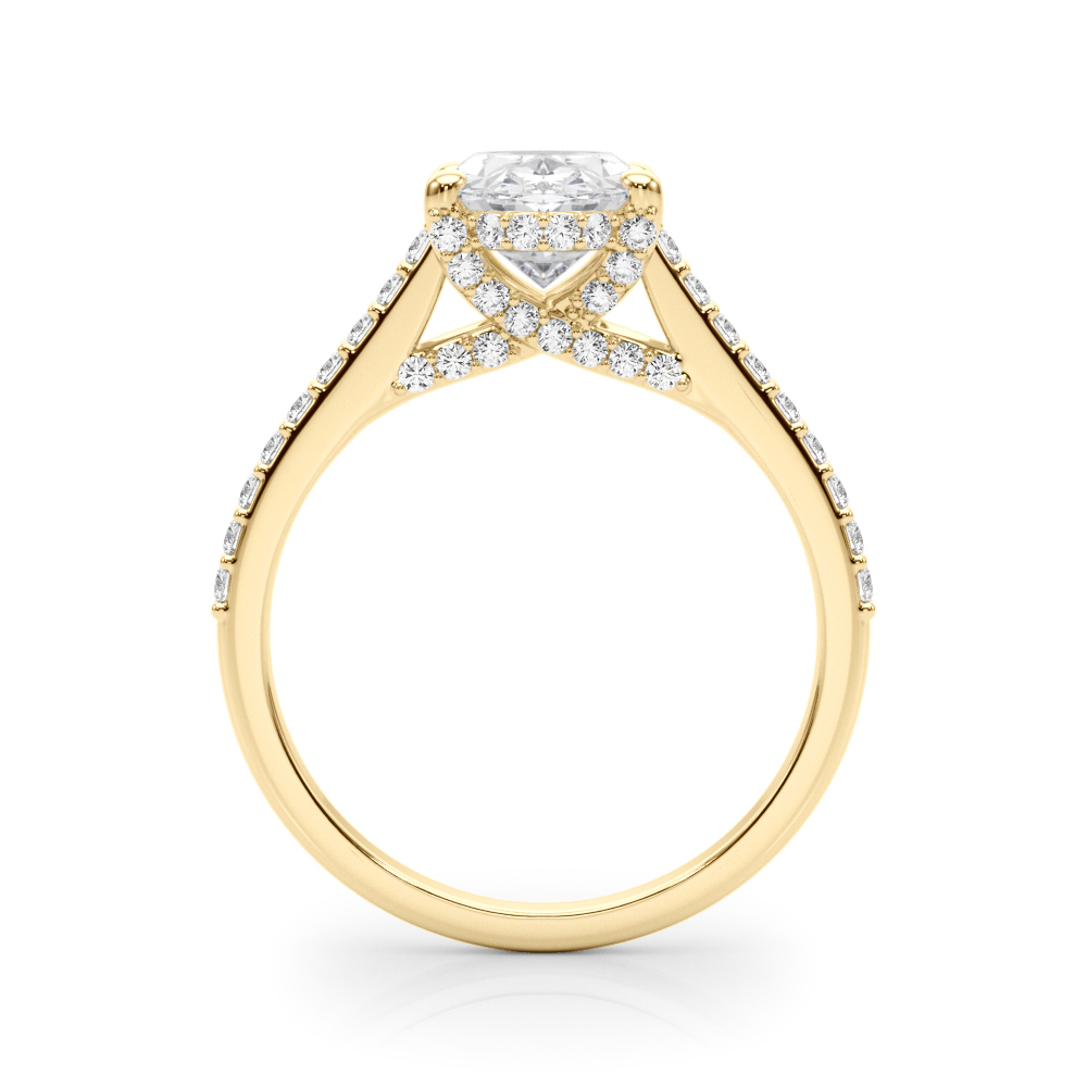 The Vienna Hidden Halo Engagement Ring, side view