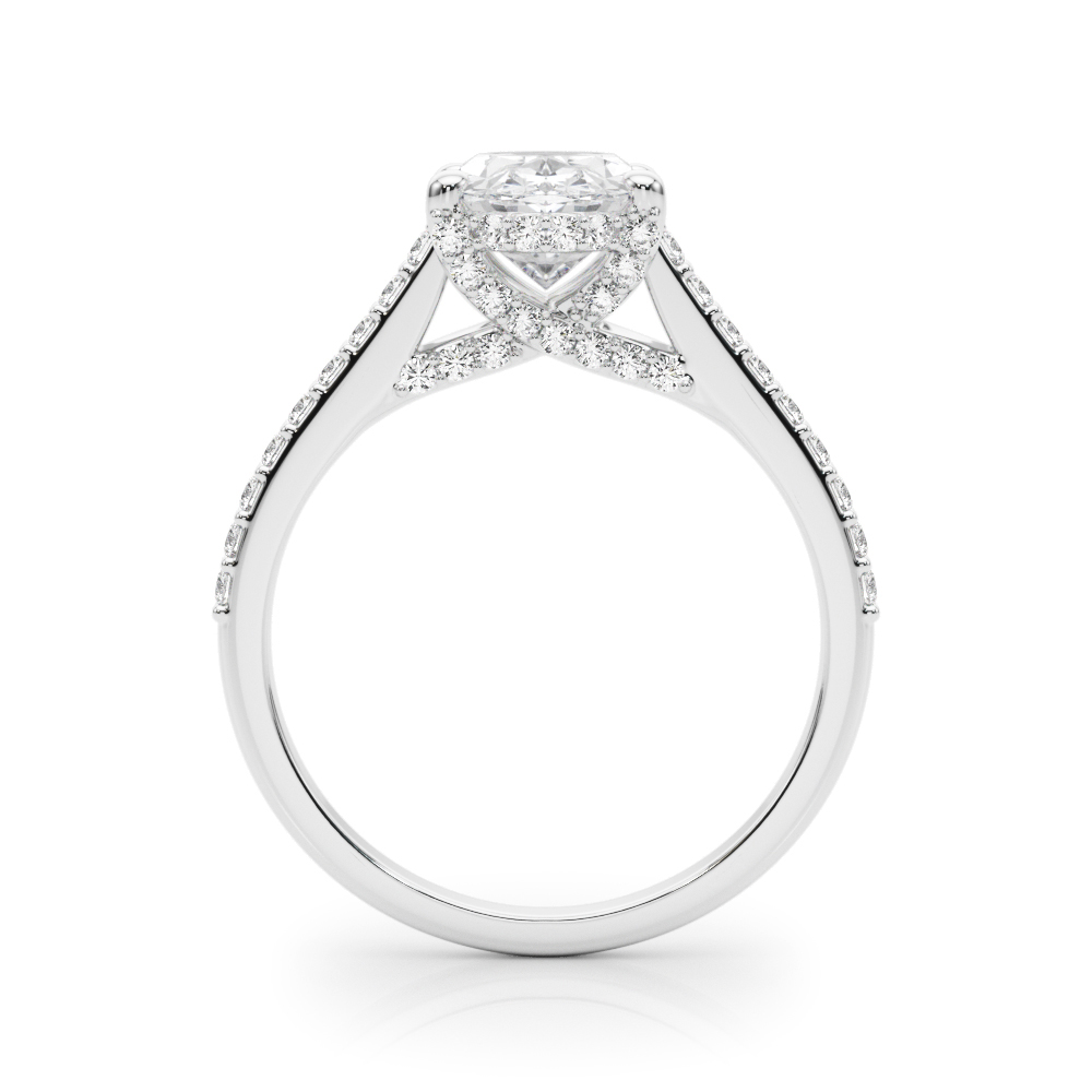 The Vienna Hidden Halo Engagement Ring, side view