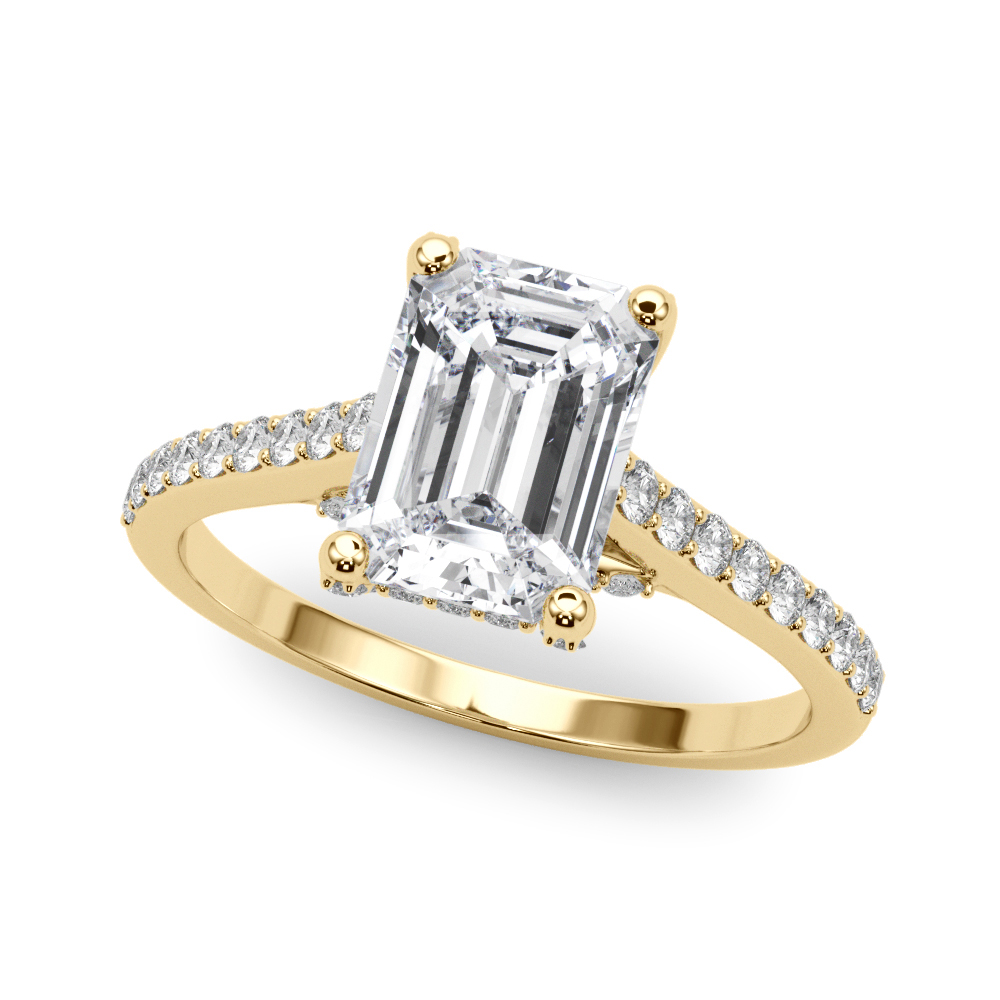 The Savannah Hidden Halo Engagement Ring, front view