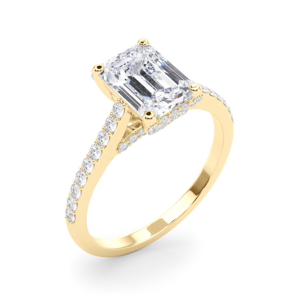 The Savannah Hidden Halo Engagement Ring, angled view