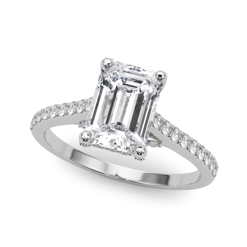 The Savannah Hidden Halo Engagement Ring, front view