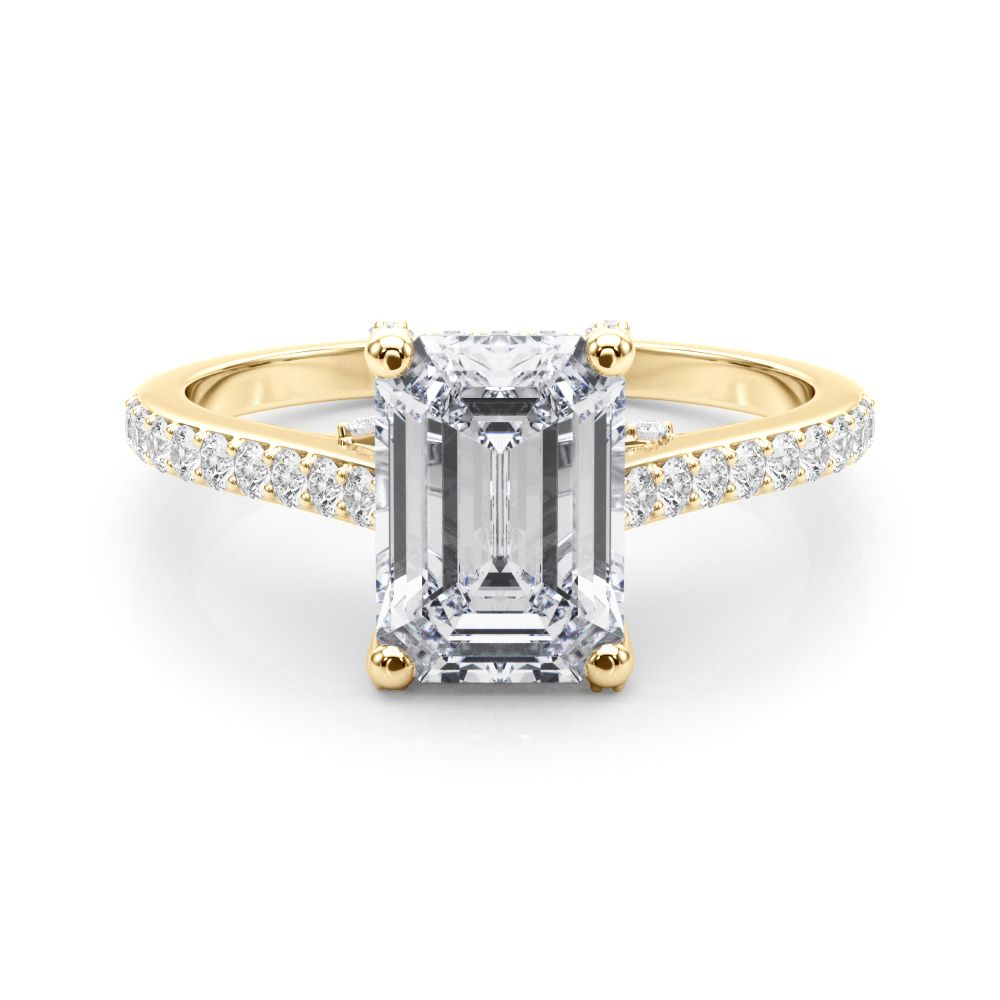 The Savannah Hidden Halo Engagement Ring, set view