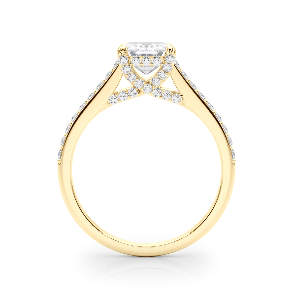 The Savannah Hidden Halo Engagement Ring, side view