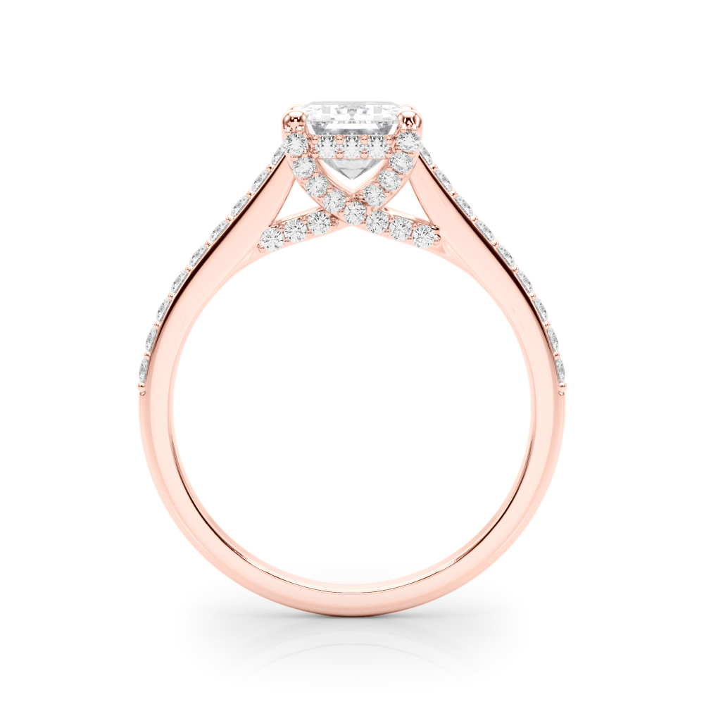 The Savannah Hidden Halo Engagement Ring, side view