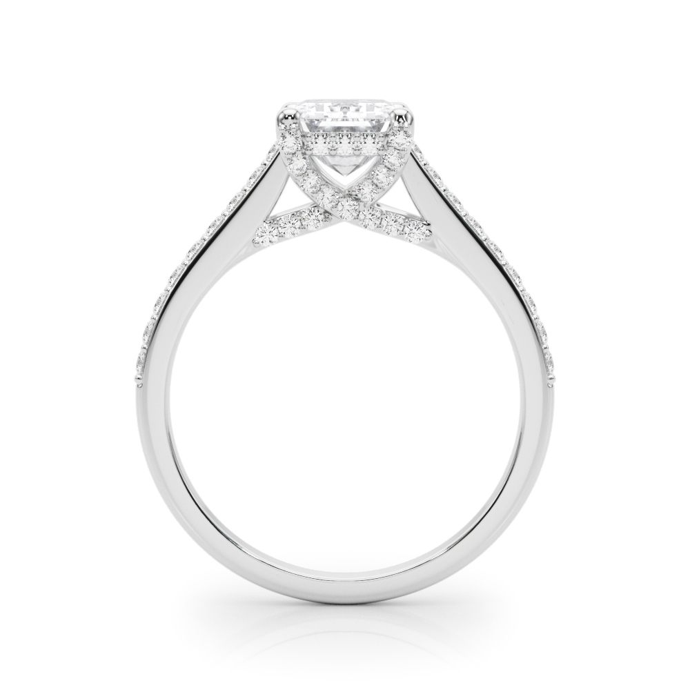 The Savannah Hidden Halo Engagement Ring, side view