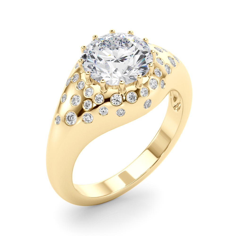 The Lucille Engagement Ring, angled view