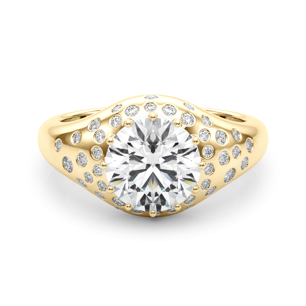 The Lucille Engagement Ring, set view