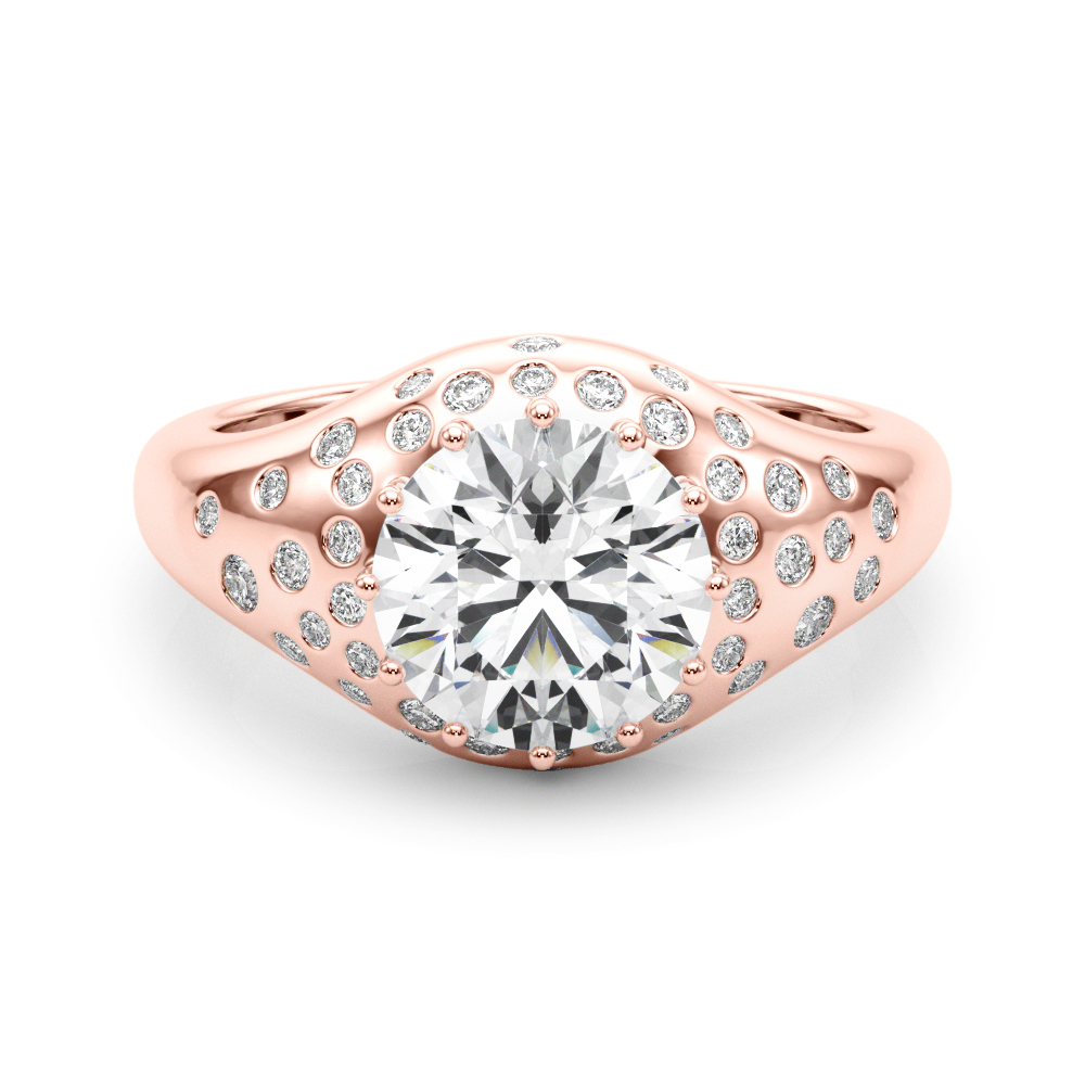 The Lucille Engagement Ring, set view