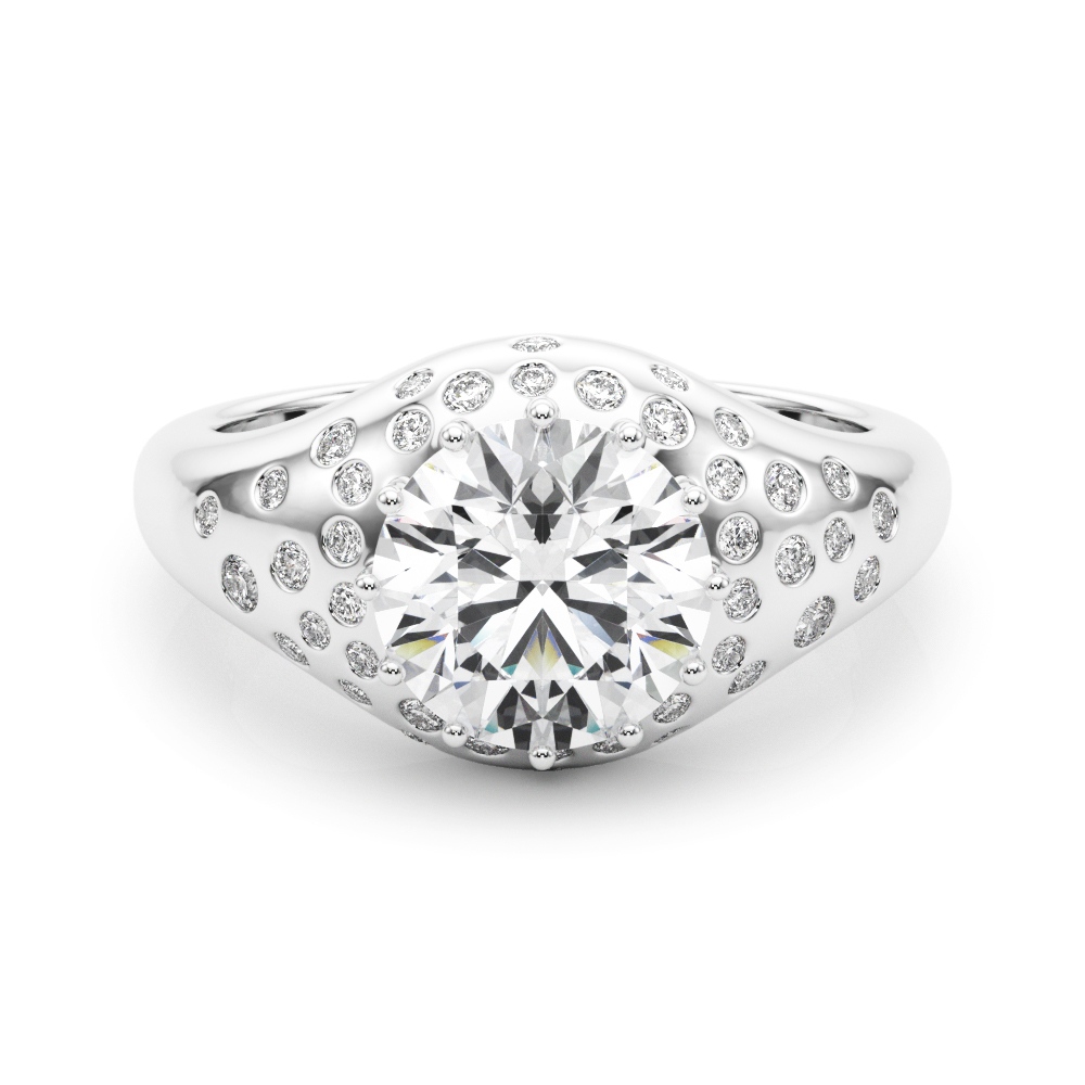 The Lucille Engagement Ring, set view