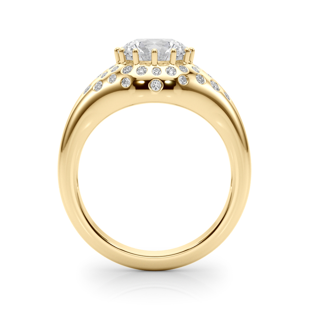 The Lucille Engagement Ring, side view