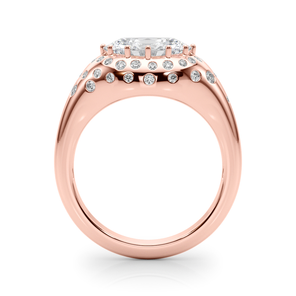 The Esme Engagement Ring, side view