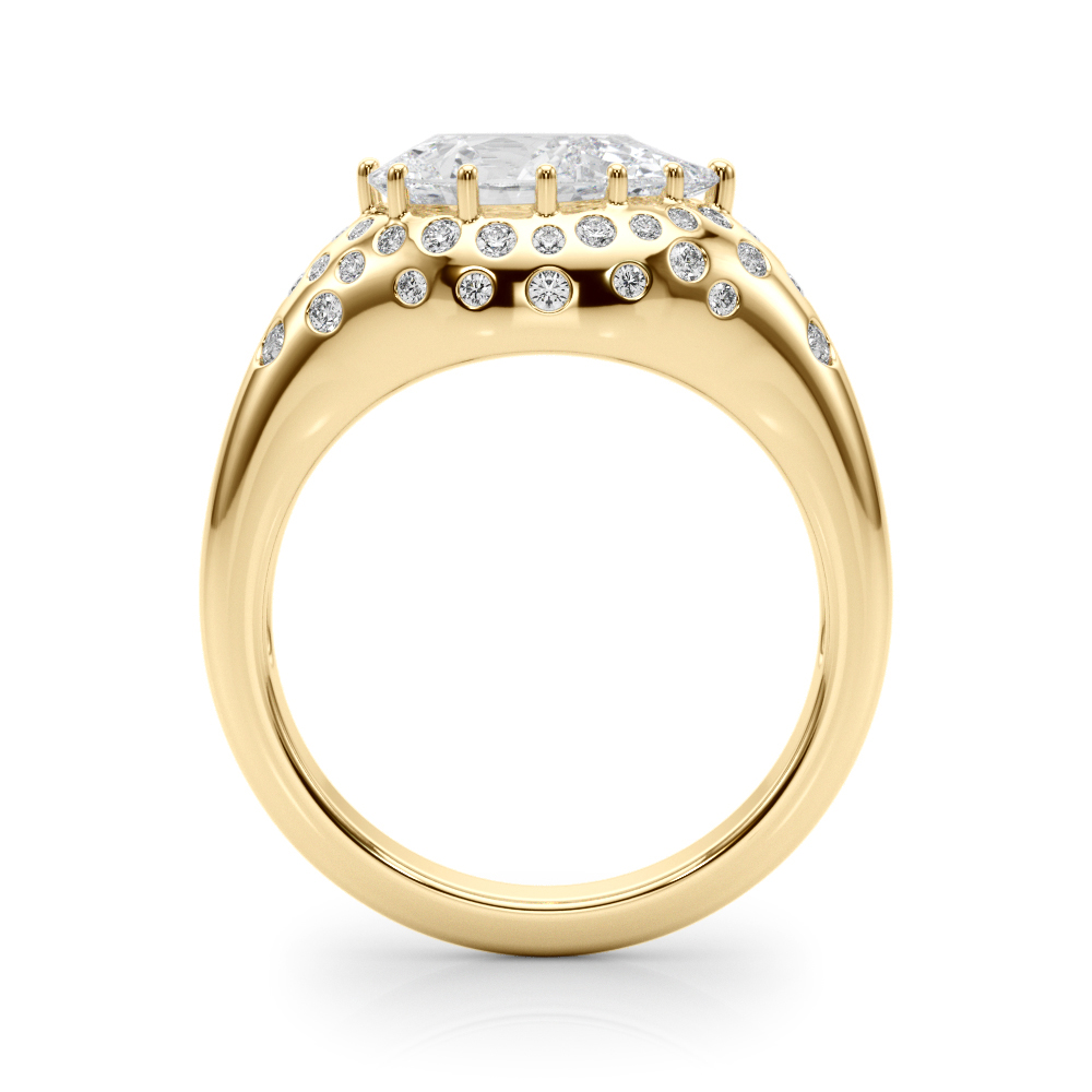 The Mia Engagement Ring, side view