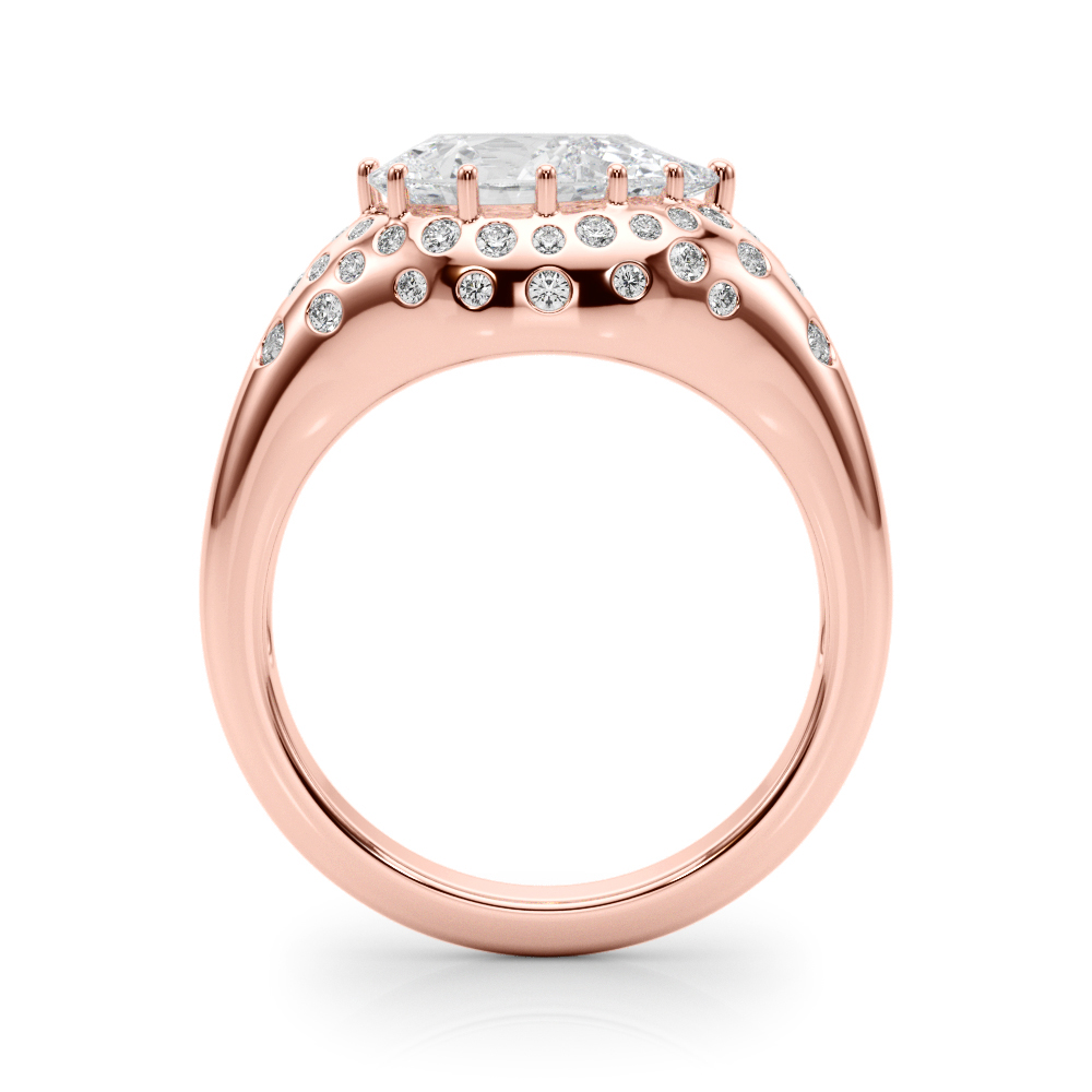 The Mia Engagement Ring, side view