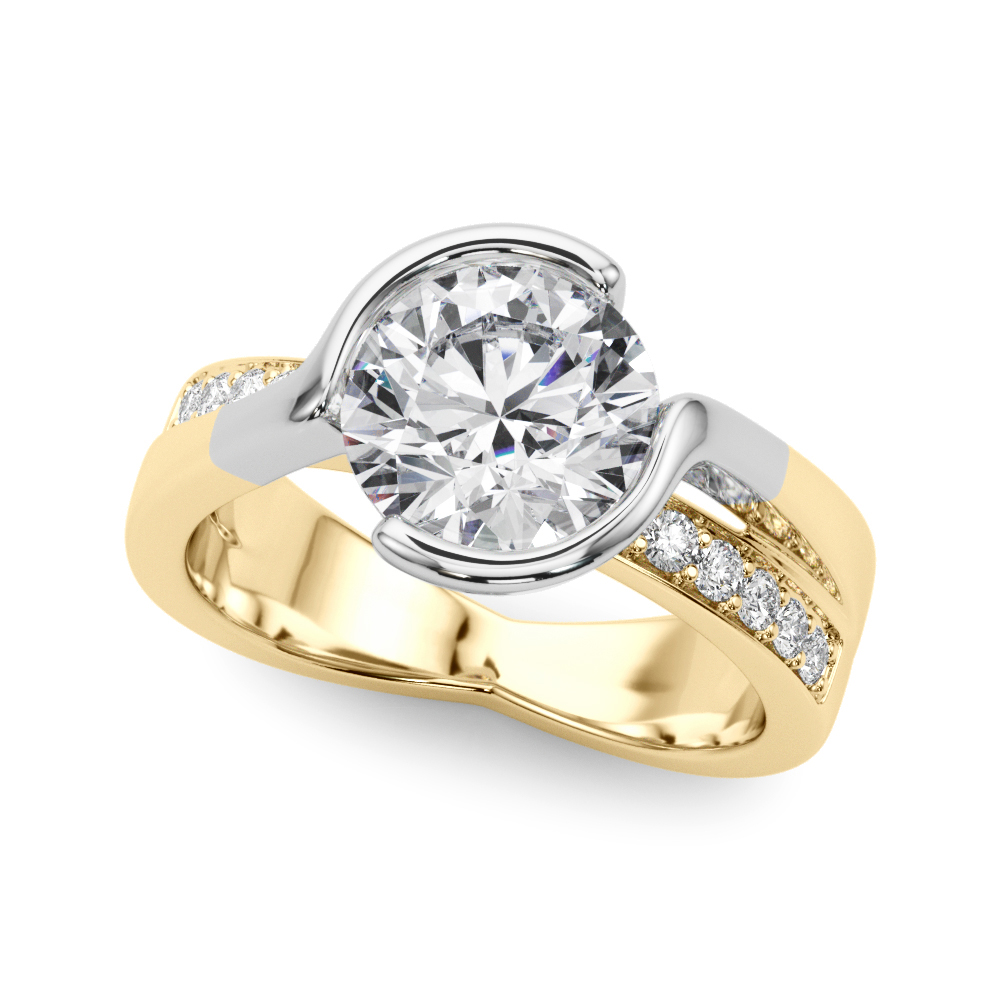 The Regina Bypass Engagement Ring, front view