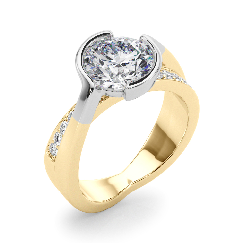 The Regina Bypass Engagement Ring, angled view