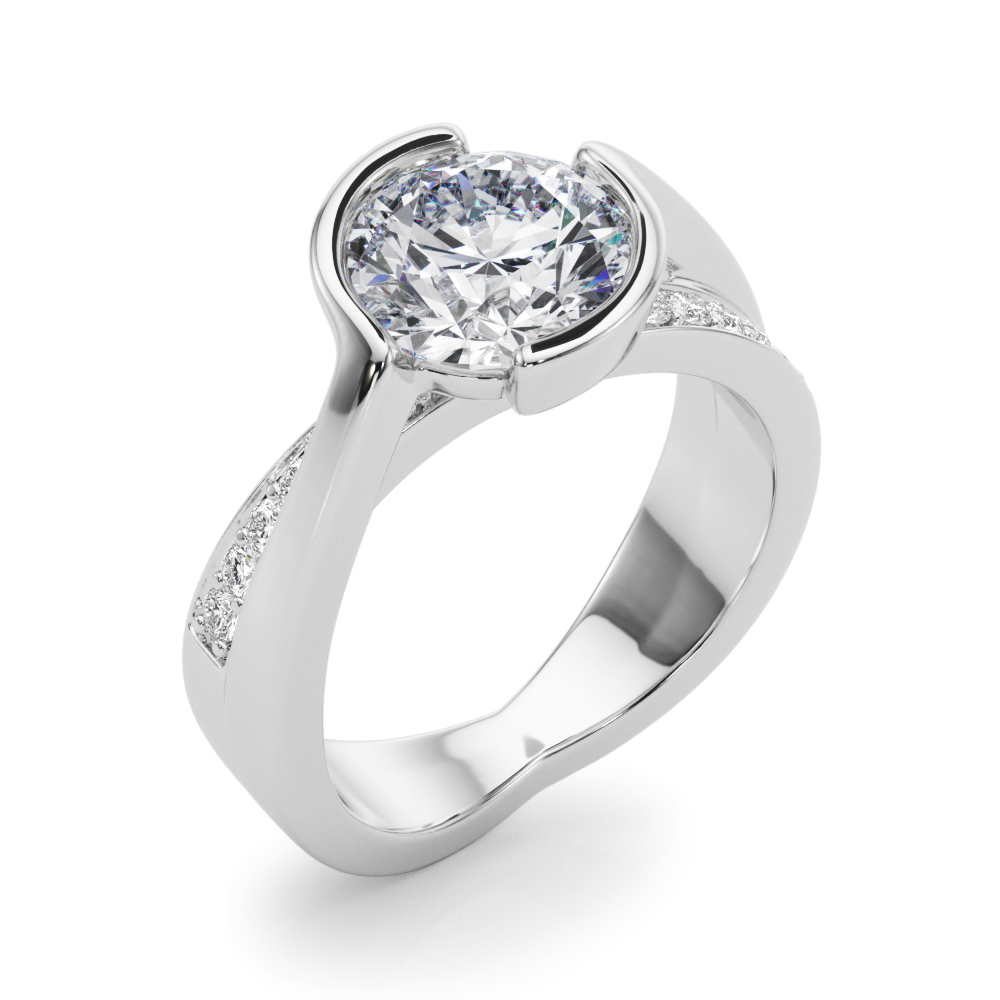 The Regina Bypass Engagement Ring, angled view