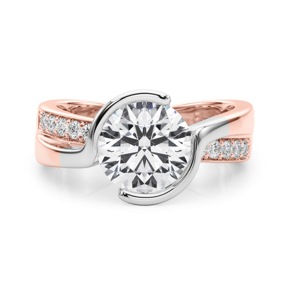 The Regina Bypass Engagement Ring, set view