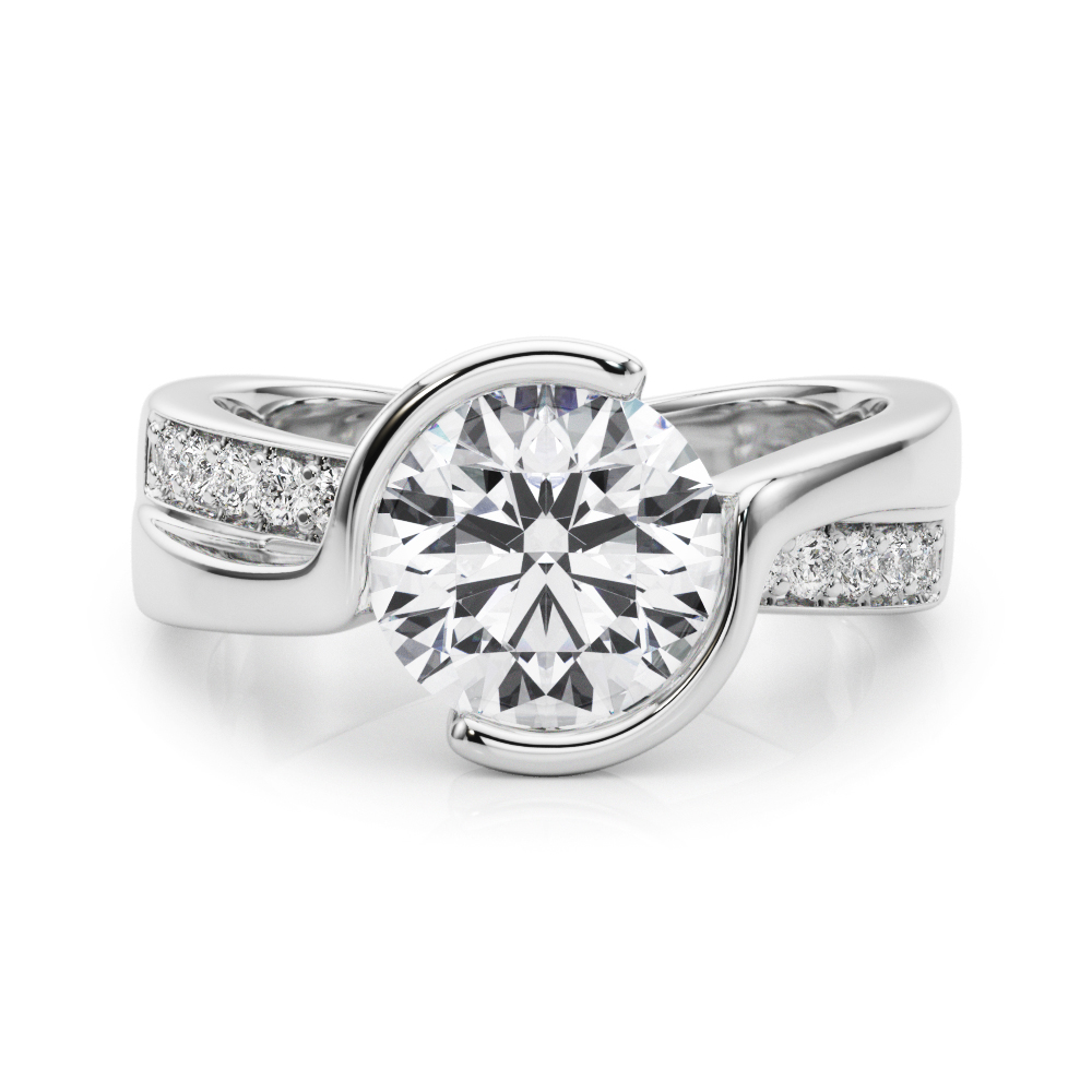 The Regina Bypass Engagement Ring, set view