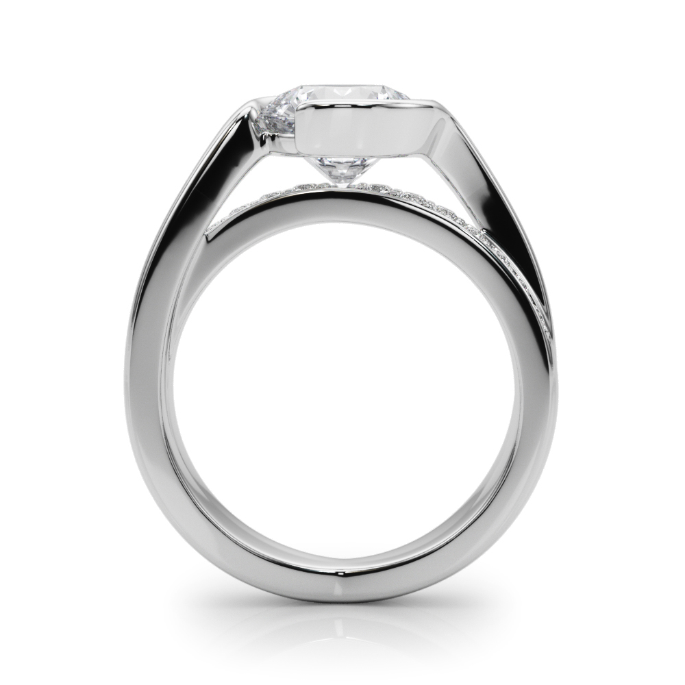 The Regina Bypass Engagement Ring, side view