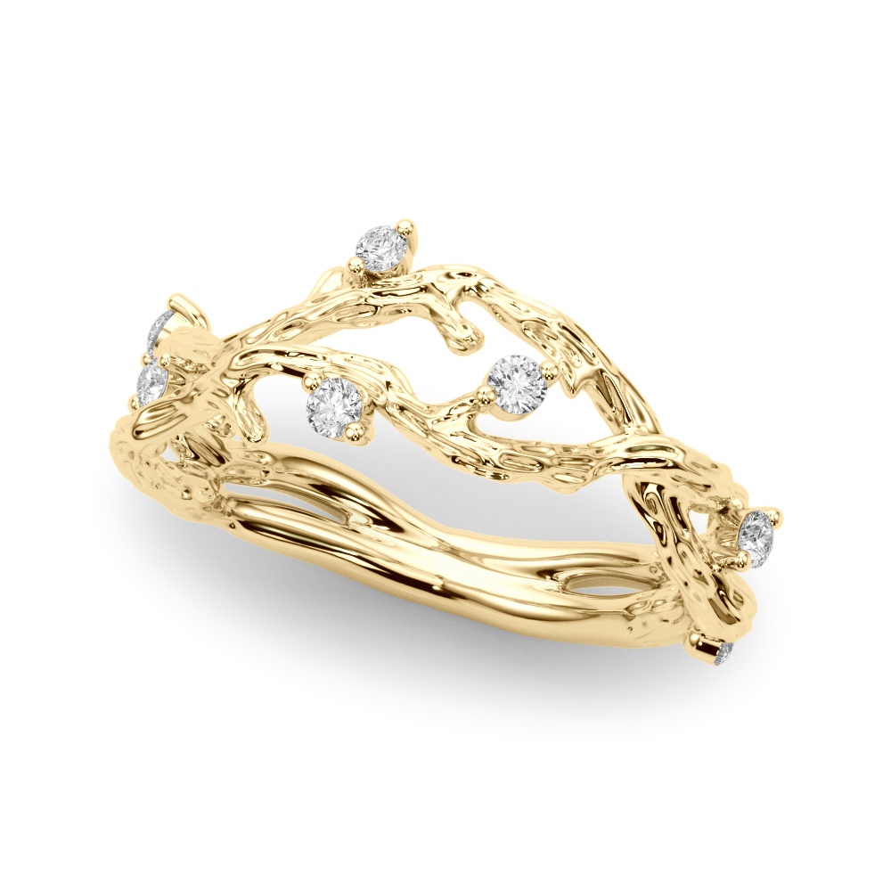 Accented Textured Vine Ring