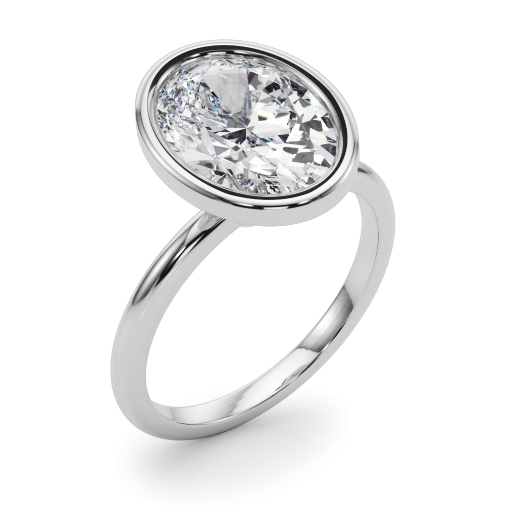 The Katherine Solitaire Engagement Ring, angled view