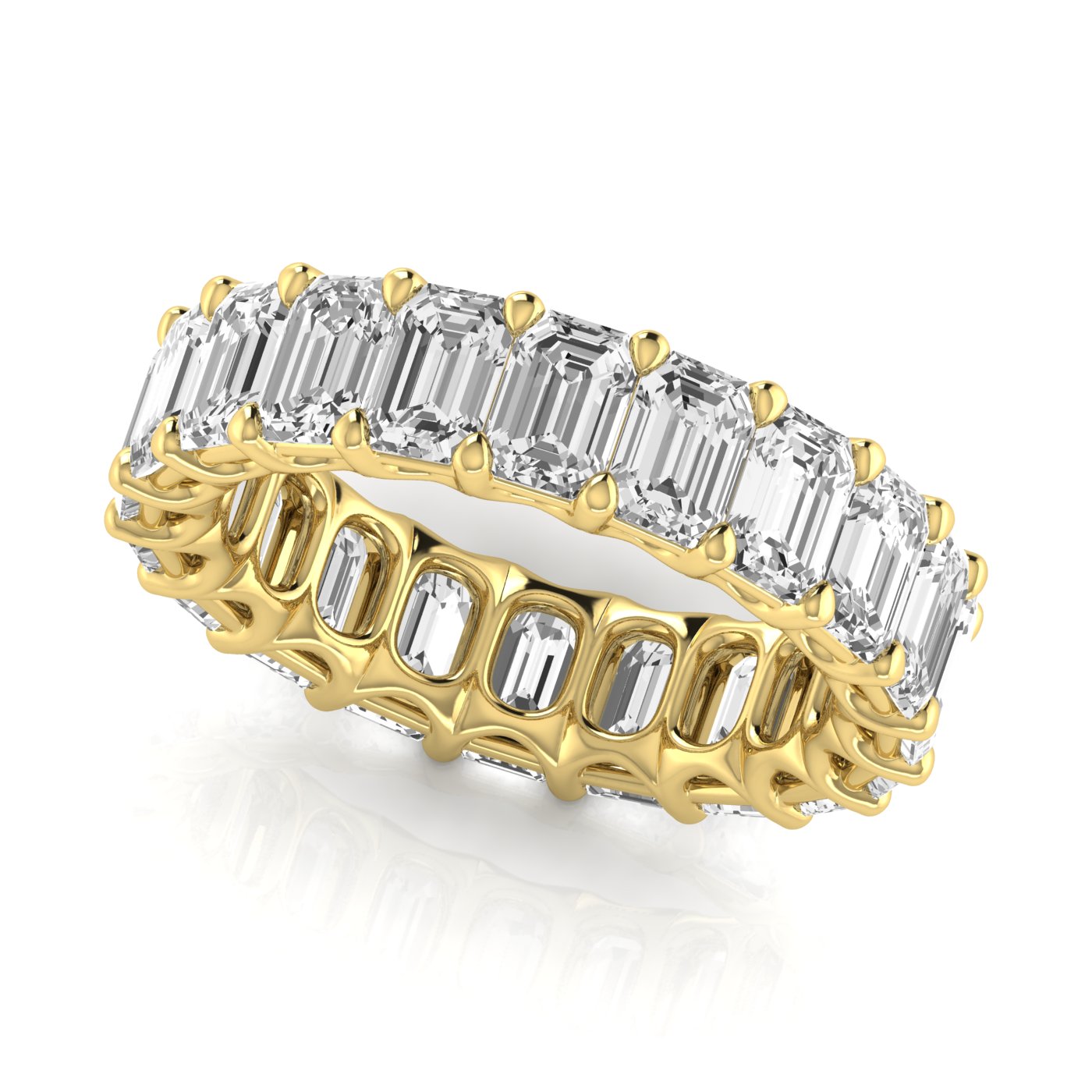 Diamond Emerald Cut Eternity Band