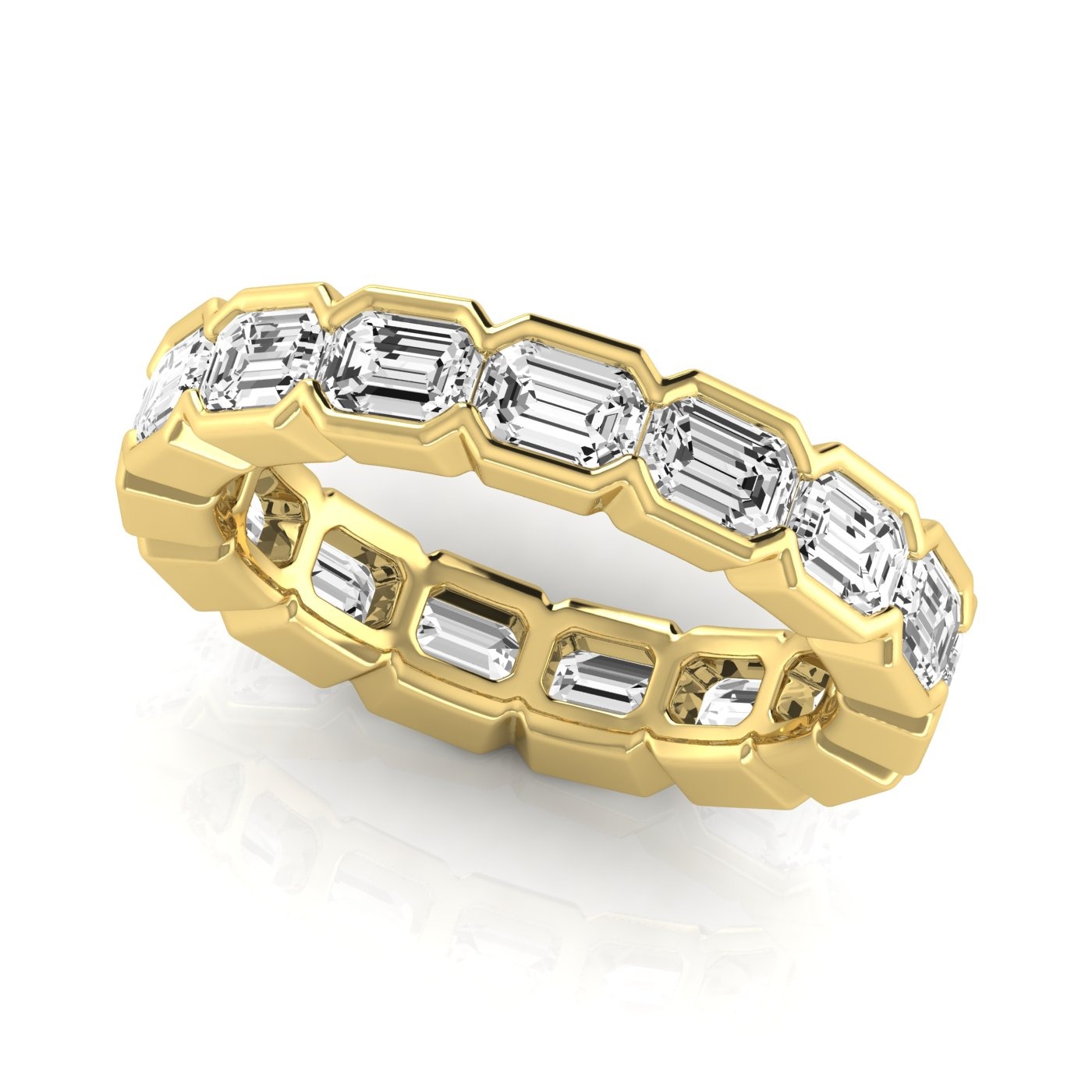 Diamond Emerald Cut Eternity Band