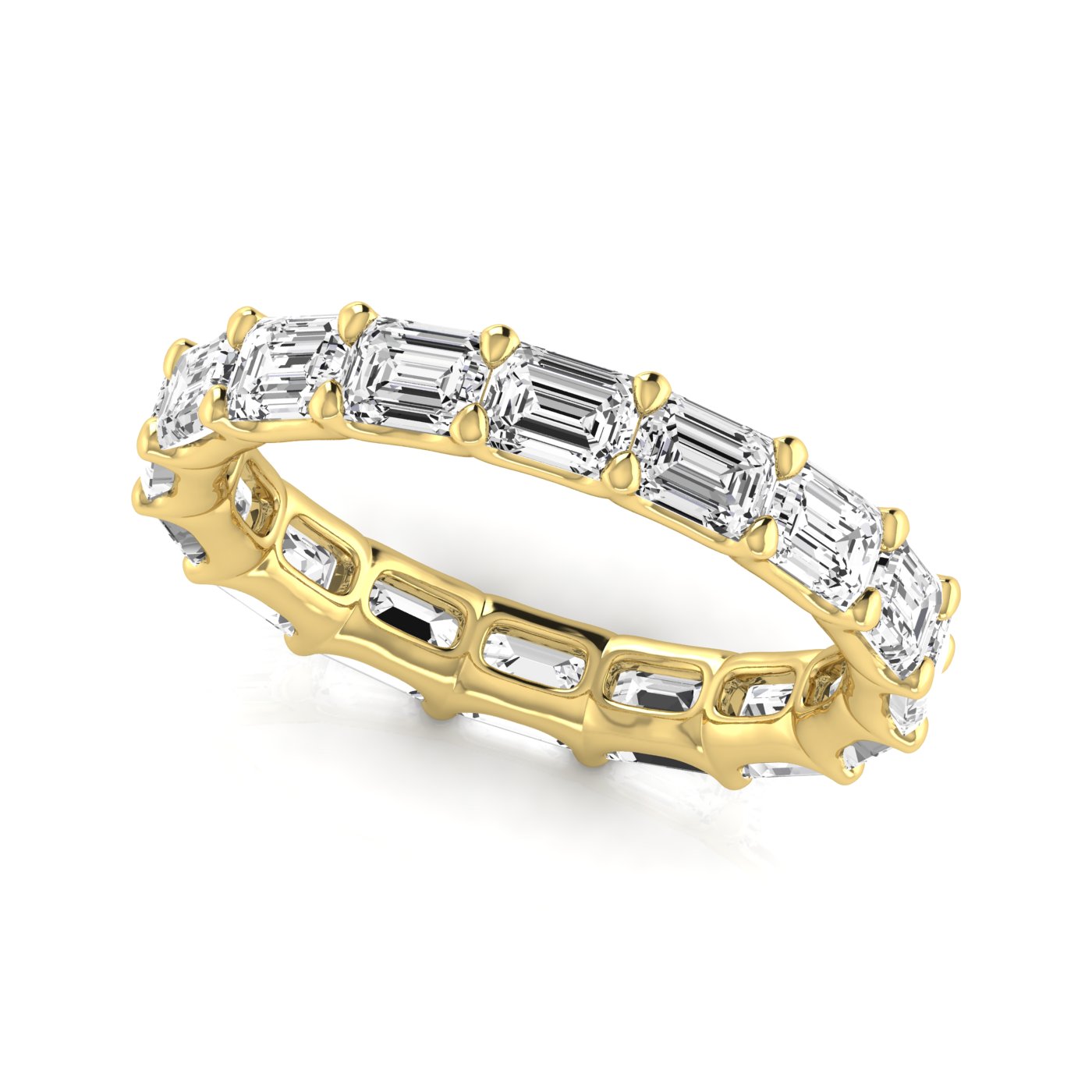 Diamond Emerald Cut Eternity Band