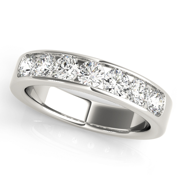 Channel Set Wedding Band