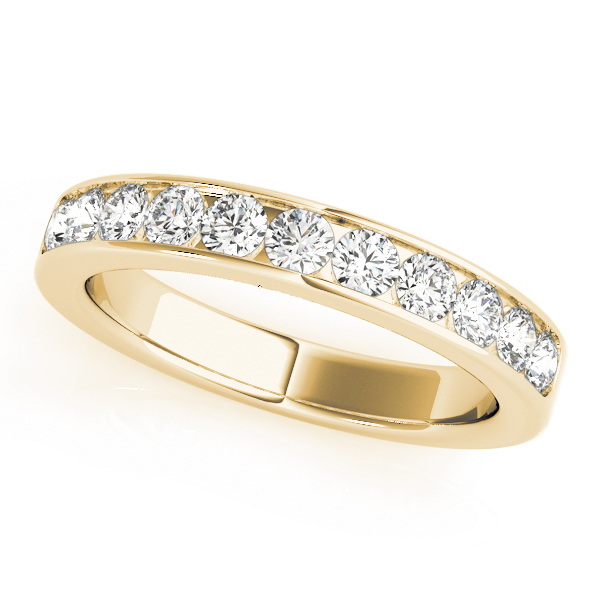 Channel Set Wedding Band