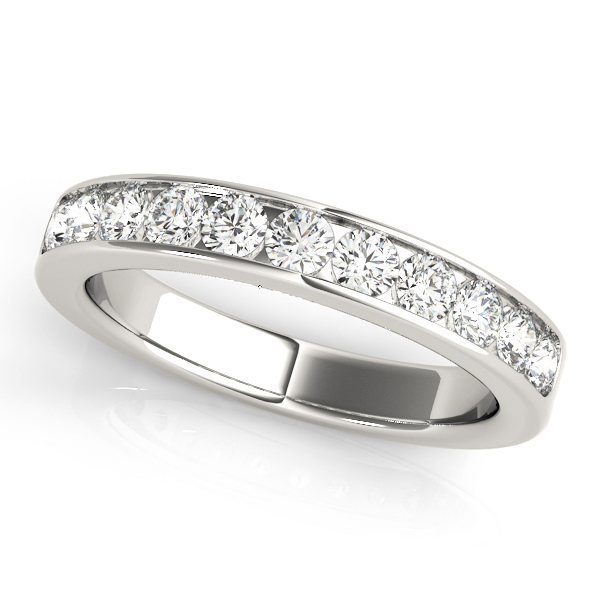 Channel Set Wedding Band