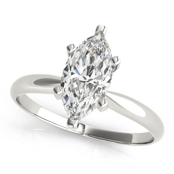 Solitaire Marquise Shape Engagement Ring