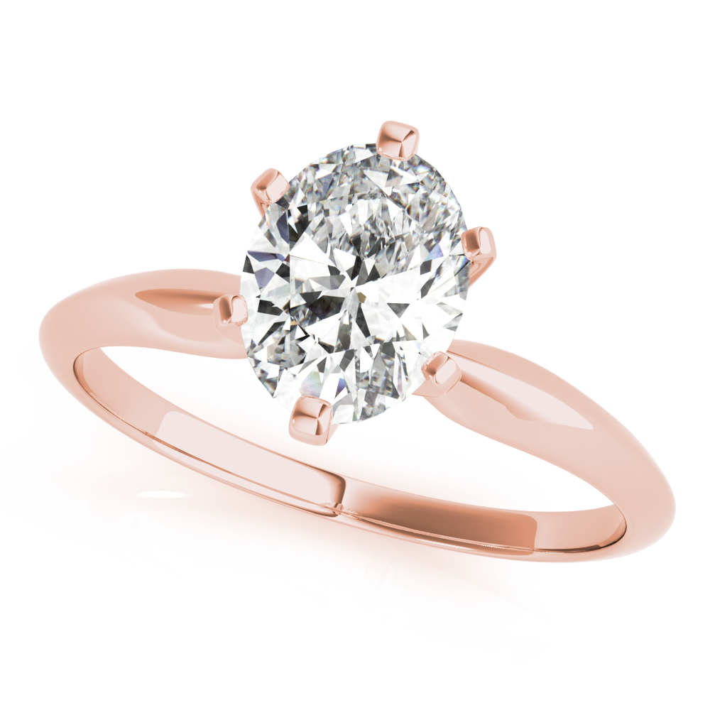 Solitaire Oval Shape Engagement Ring