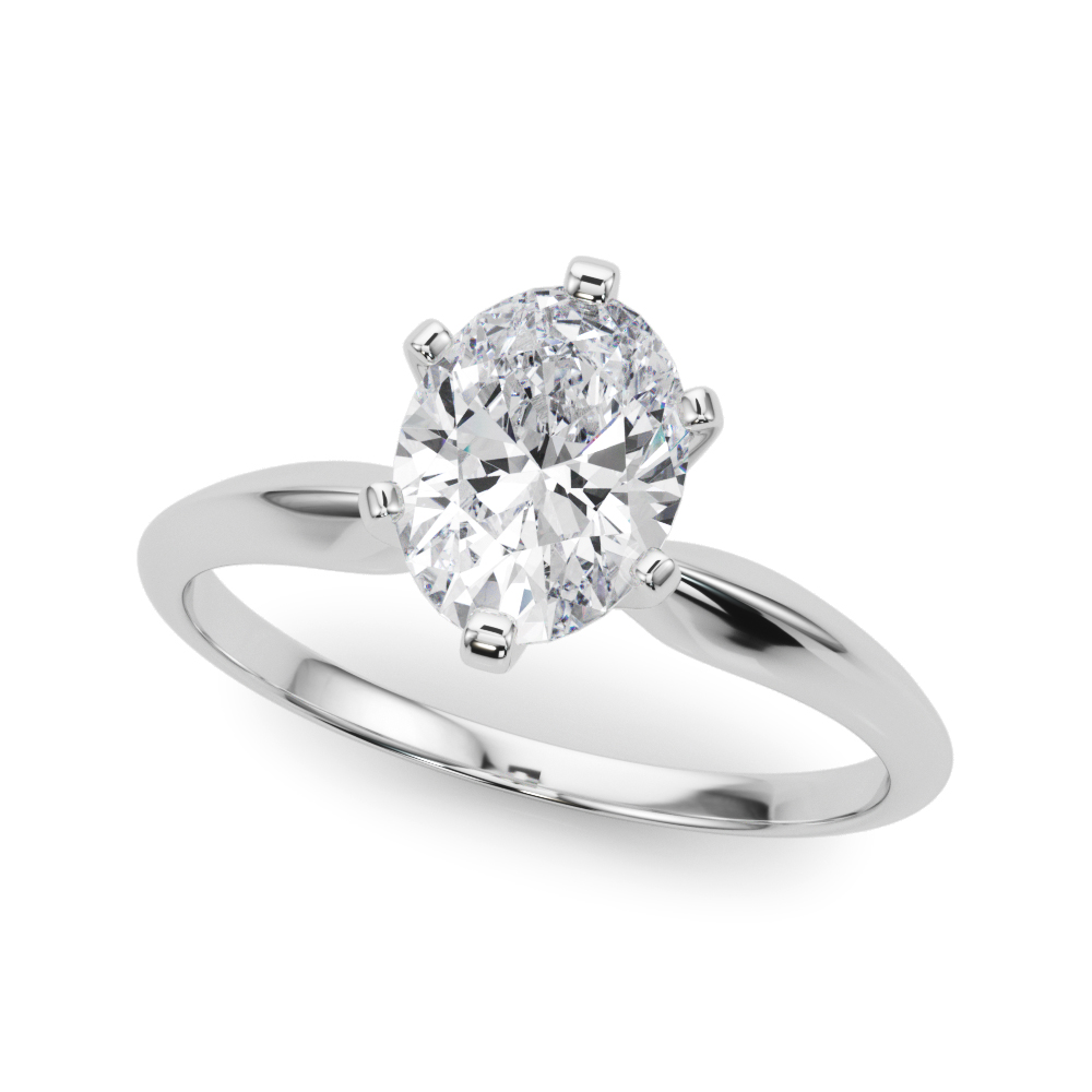 Solitaire Oval Shape Engagement Ring