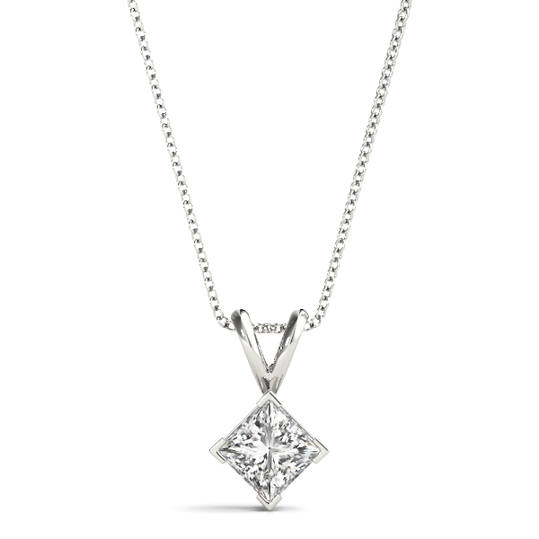 Solitaire Princess Cut Pendant