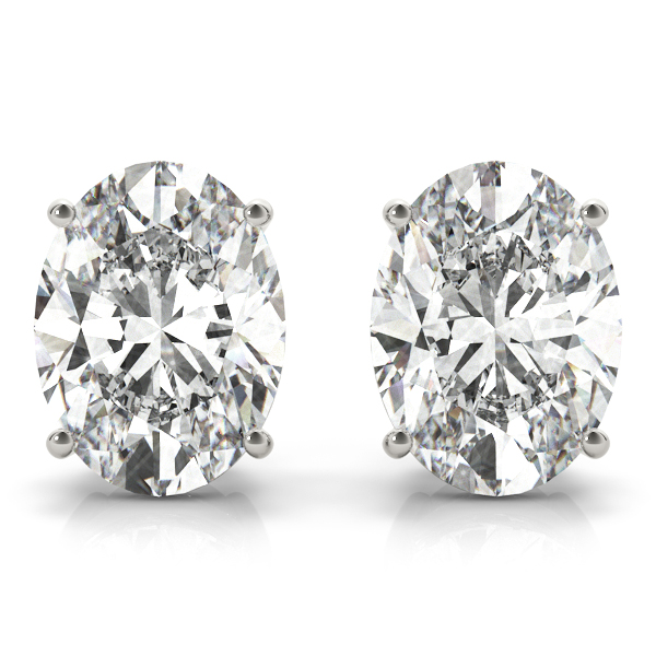 Oval Solitaire Basket Studs