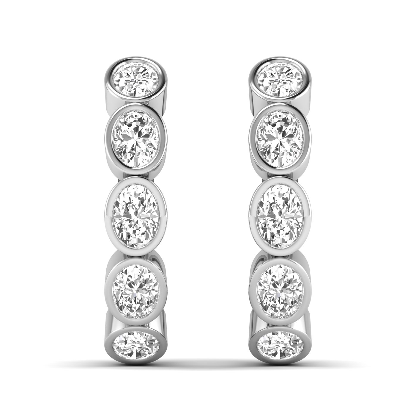 LGD 5-Stone Hoop Earrings
