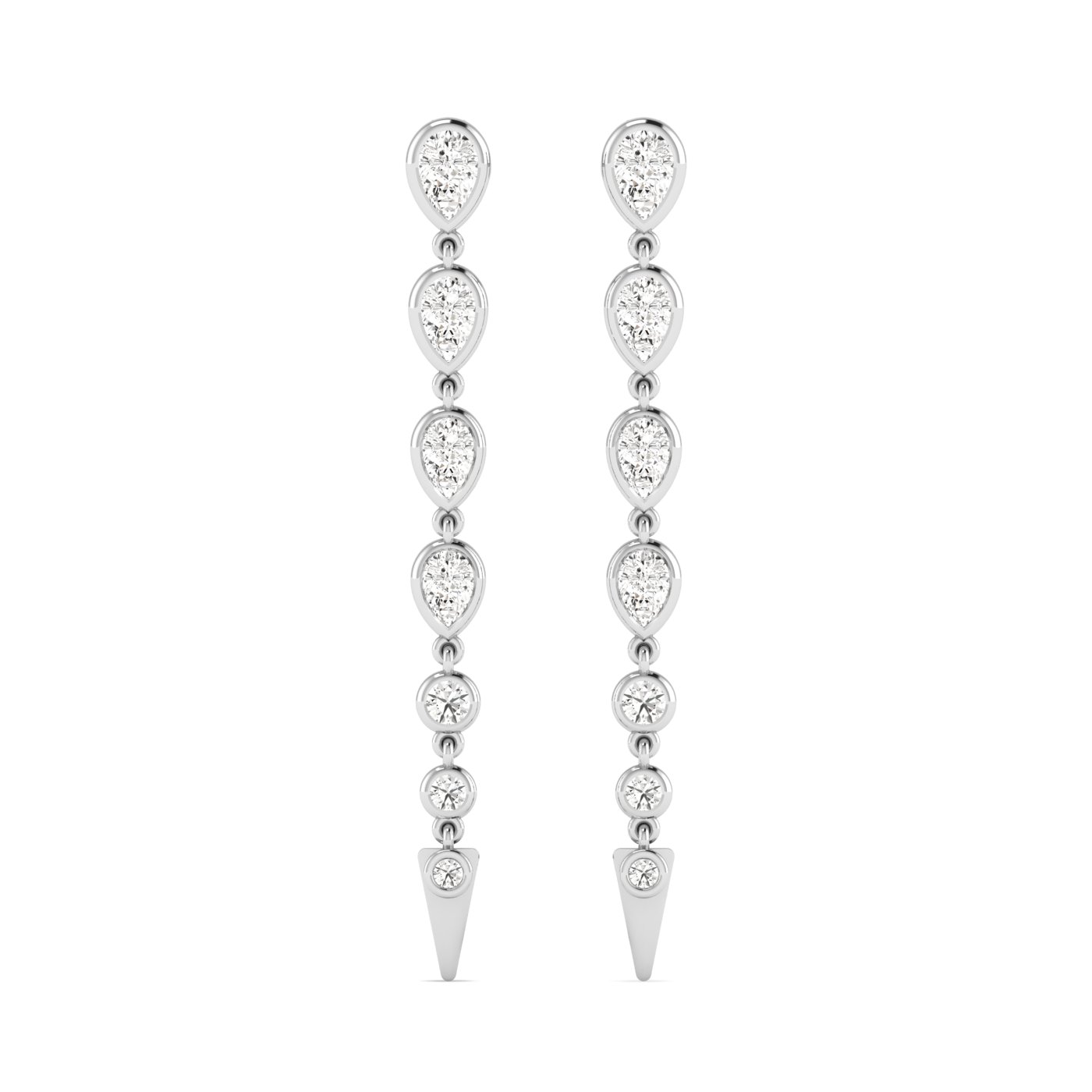 LGD Pear & Round Drop Earrings