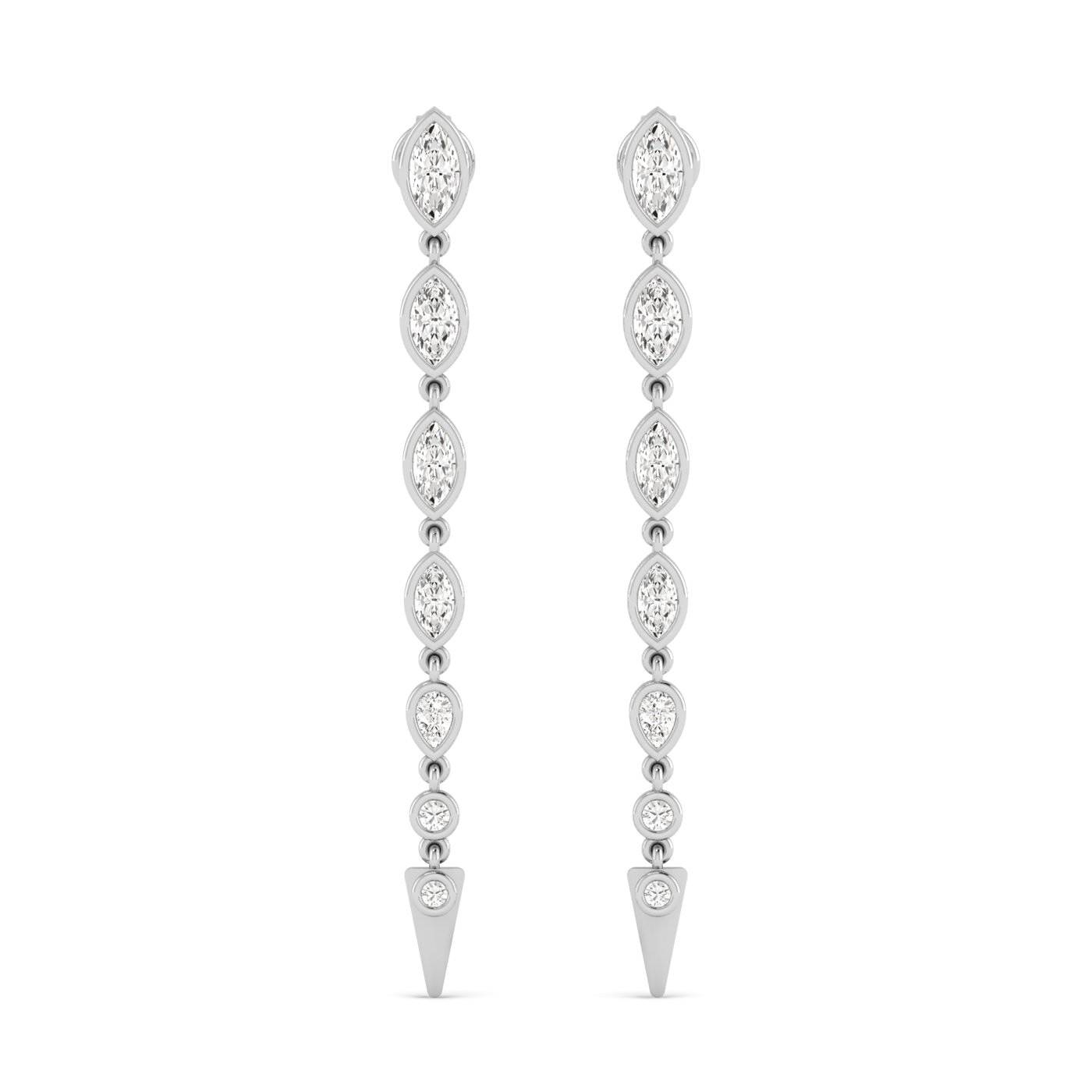 LGD Marquise & Round Drop Earrings