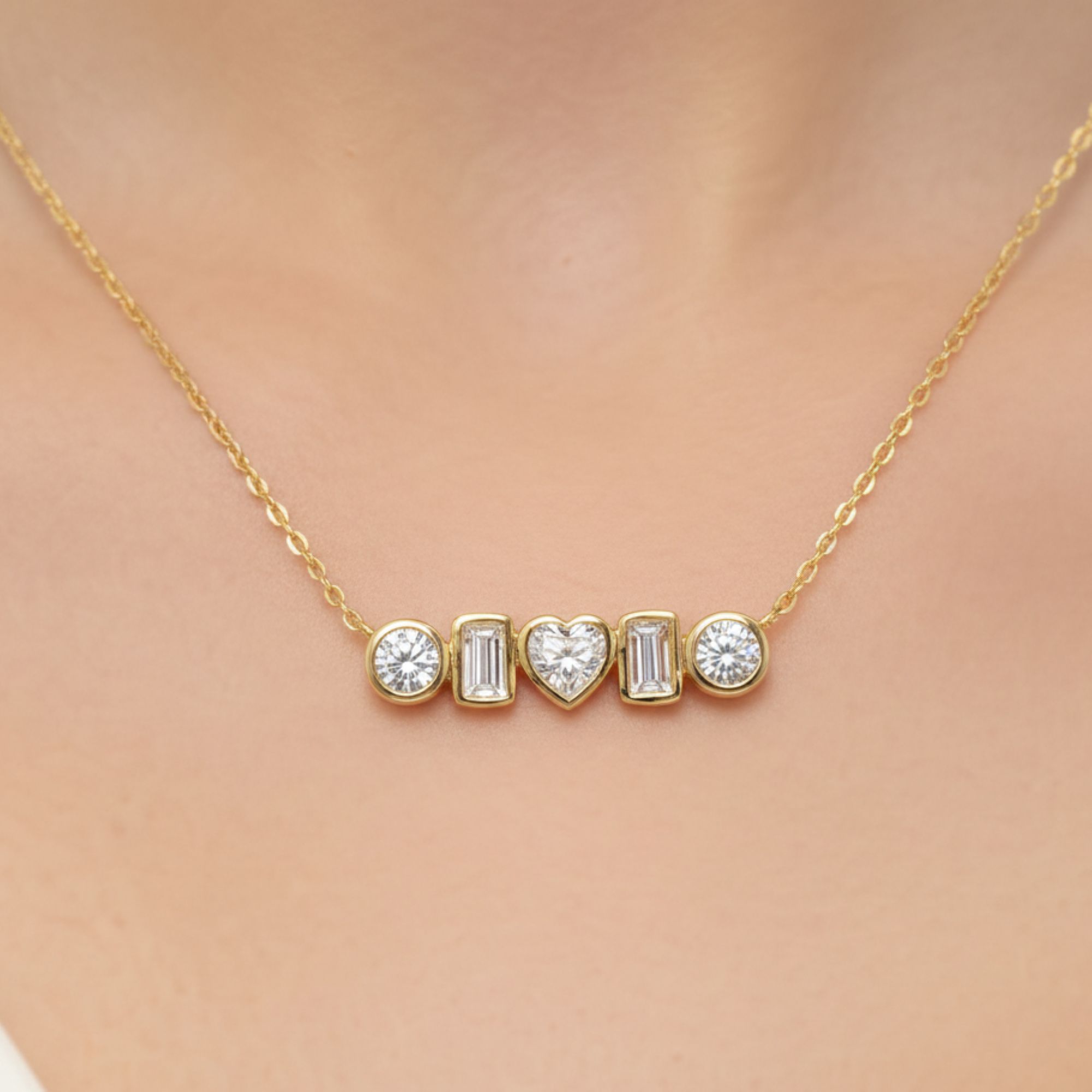 LGD Multi-Shape Bar Pendant w/ Chain